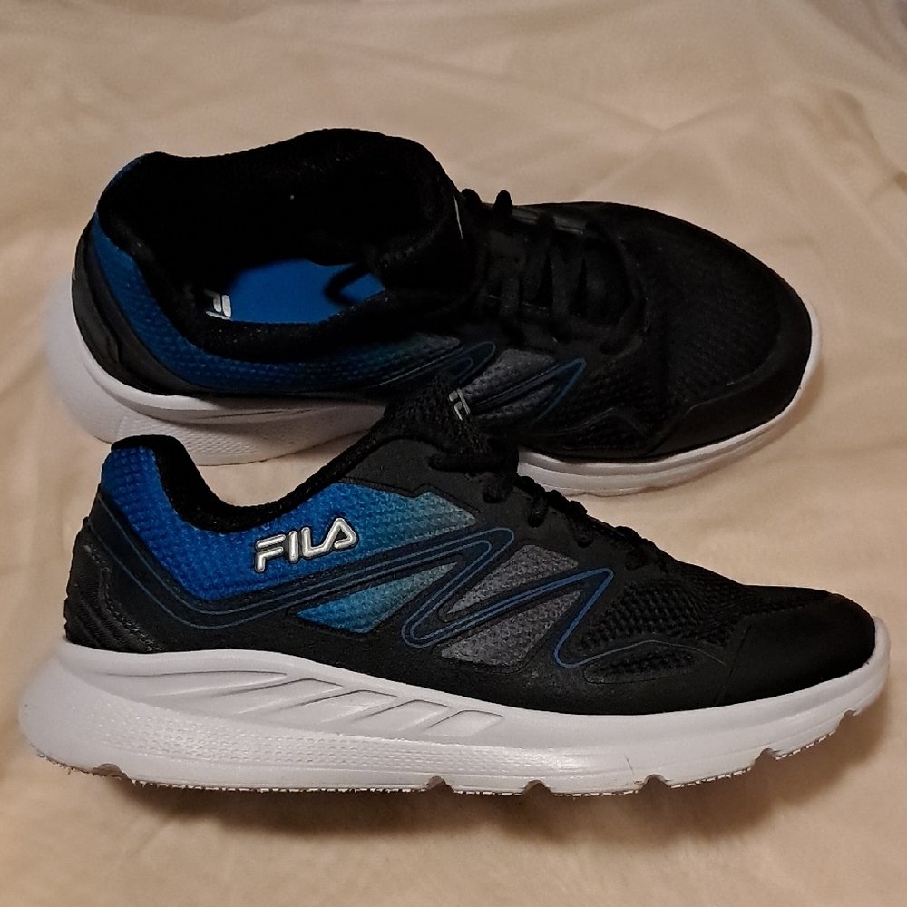 Fila Black and Blue Athletic Shoes